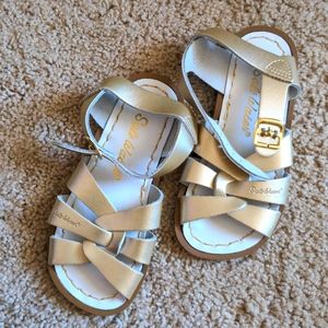 Gold leather Salt Water sandal kids 9